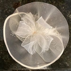 Large handmade side hat Kentucky derby style wedding